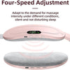 Pink massage device with digital display on a white background, labeled 'Four-Speed Adjustment'.