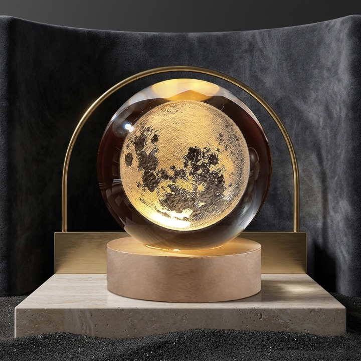 3D Crystal Ball Moon Lamp