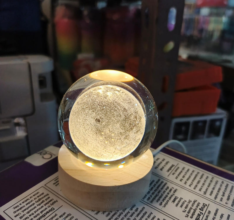 3D Crystal Ball Moon Lamp