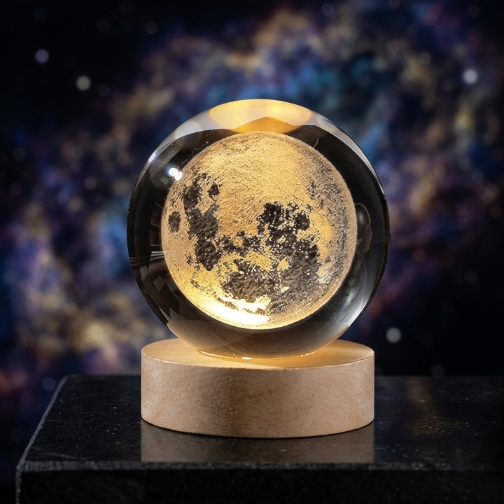 3D Crystal Ball Moon Lamp