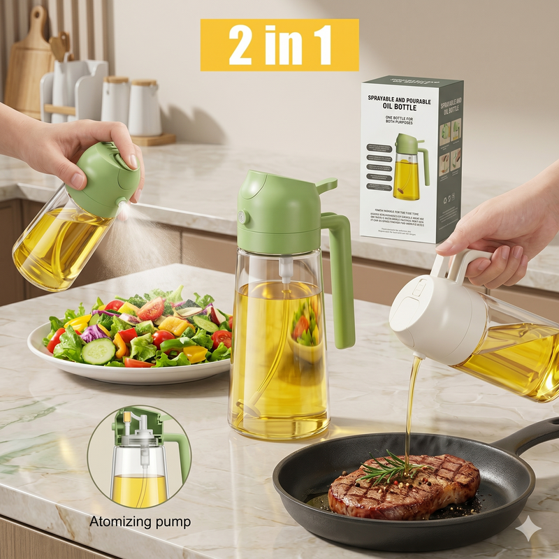 2 in 1 Oil Sprayer Bottle